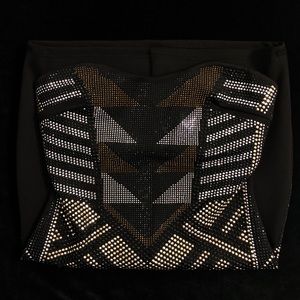 Shimmery Black Dress - black, silver and gold